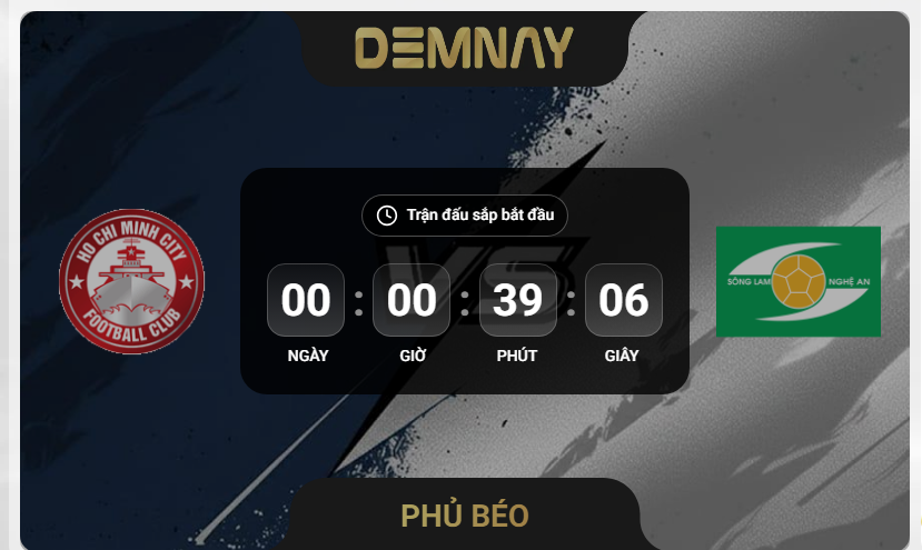 Hồ Chí Minh City vs Song Lam Nghe An - Trực tiếp